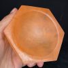 10cm Orange Hexagon Bowl Selenites